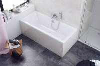 Акриловая ванна Excellent Pryzmat 170x75 см, встраиваемая, белая, с каркасом