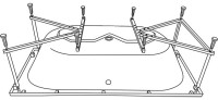 Акриловая ванна Excellent Pryzmat 170x75 см, встраиваемая, белая, с каркасом