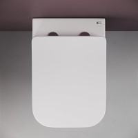 Комплект Унитаз подвесной Ceramicanova Metric CN3007 безободковый, с микролифтом + Инсталляция Envision CN1002M + Кнопка Flat, матовый хром