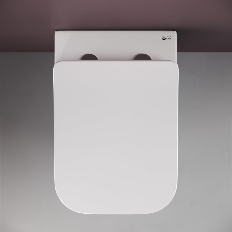 Комплект Унитаз подвесной Ceramicanova Metric CN3007 безободковый, с микролифтом + Инсталляция Envision CN1002M + Кнопка Flat, матовый хром