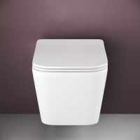 Комплект Унитаз подвесной Ceramicanova Metric CN3007 безободковый, с микролифтом + Инсталляция Envision CN1002M + Кнопка Flat, матовый хром