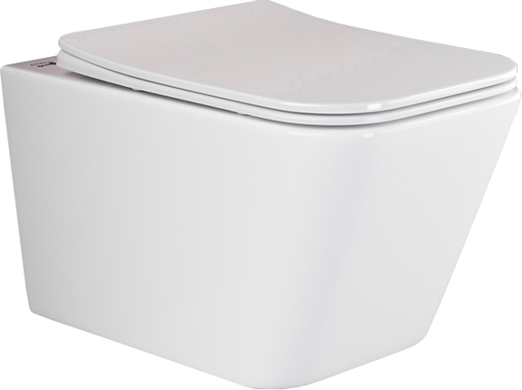Комплект Унитаз подвесной Ceramicanova Metric CN3007 безободковый, с микролифтом + Инсталляция Envision CN1002M + Кнопка Flat, матовый хром