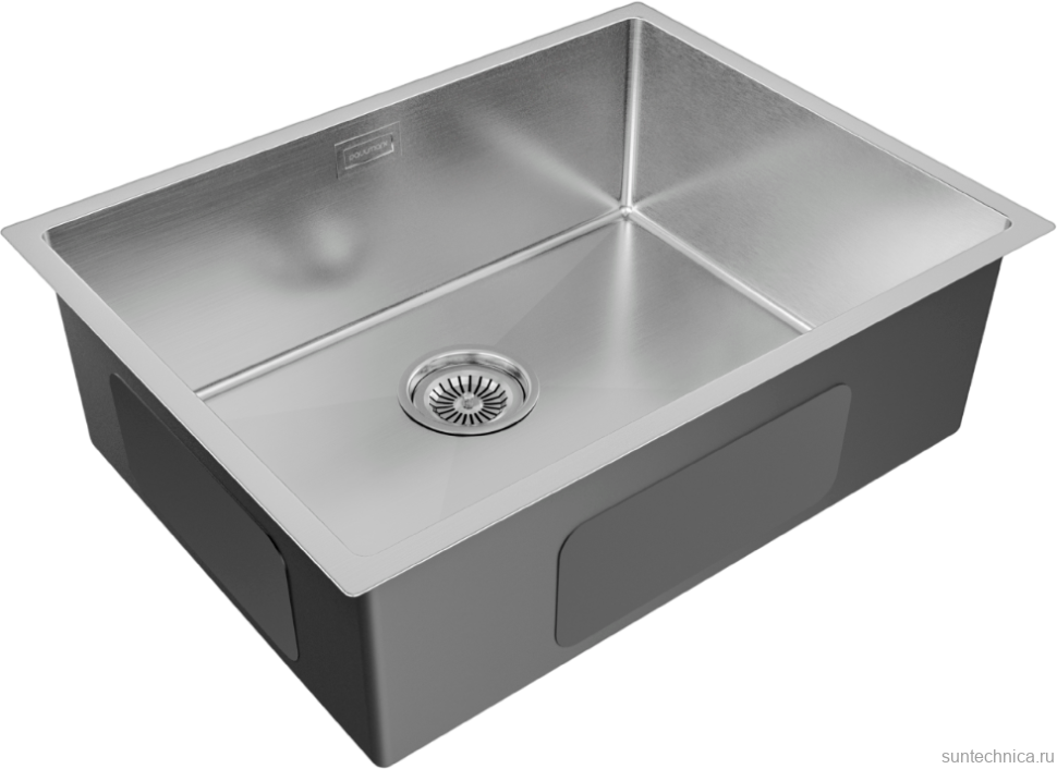 Комплект Мойка Paulmark Next PM215844-BS брашированная нержавеющая сталь + Измельчитель Intenso
