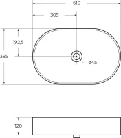 Накладная раковина BelBagno BB1479 61 Накладная раковина BelBagno BB1479 61