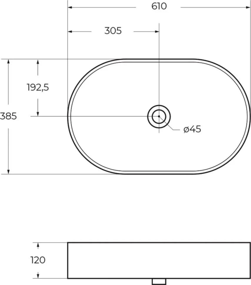 Накладная раковина BelBagno BB1479 61