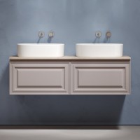 Тумба с раковиной Sancos Very 140 doha soft, столешница бежевая TT140A2, раковина CN6075