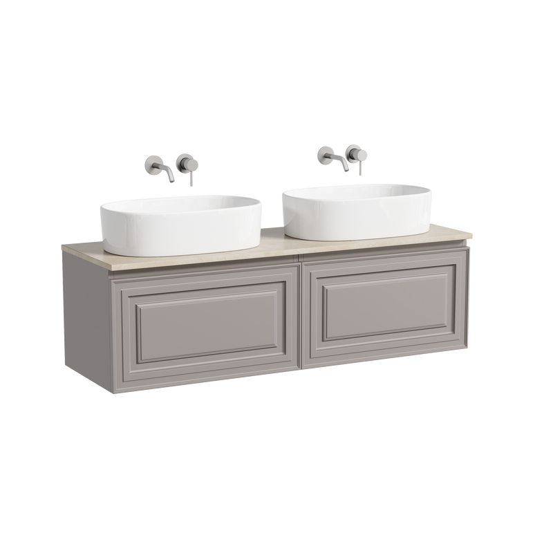 Тумба с раковиной Sancos Very 140 doha soft, столешница бежевая TT140A2, раковина CN6075