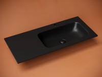 Накладная раковина Ceramicanova Grace прямоугольная черная матовая 101 см CN7015MB