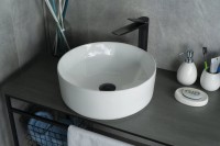 Накладная раковина GID Esfera N9425 40 глянцевая белая, круглая, фаянс