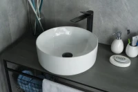 Накладная раковина GID Esfera N9425 40 глянцевая белая, круглая, фаянс