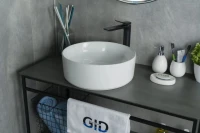 Накладная раковина GID Esfera N9425 40 глянцевая белая, круглая, фаянс