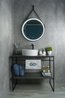 Накладная раковина GID Esfera N9425 40 глянцевая белая, круглая, фаянс