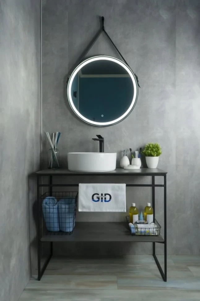 Накладная раковина GID Esfera N9425 40 глянцевая белая, круглая, фаянс