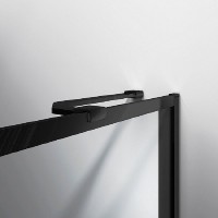 Шторка на ванну Vincea VSB-41700CLB 70 см, профиль черный, стекло прозрачное