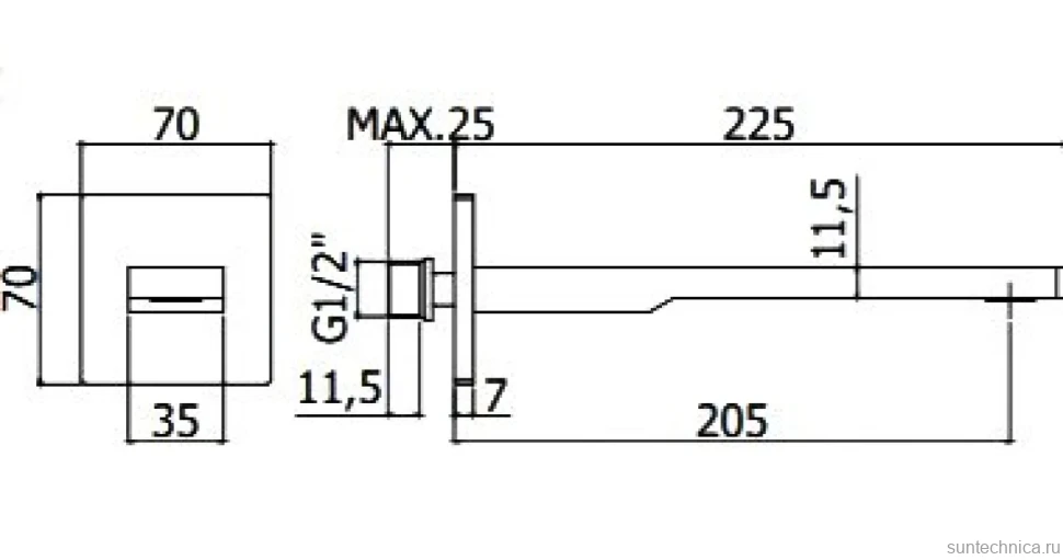 Излив Paffoni Tango ZBOC121NO для ванны, матовый черный