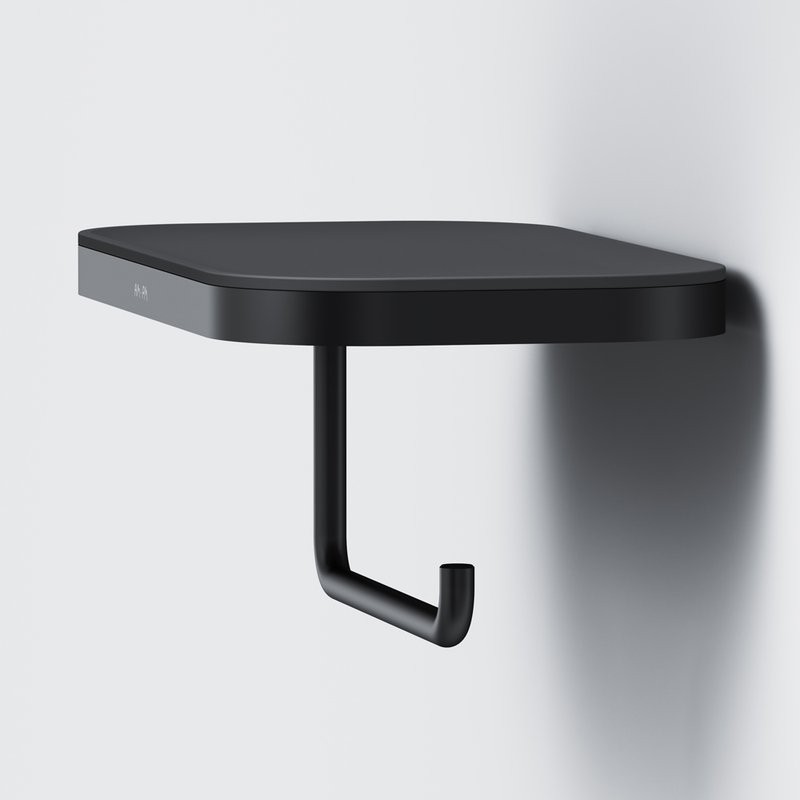 Держатель для туалетной бумаги AM.PM Func A8F341422 с полкой для телефона, черный