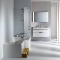 Акриловая ванна Jacob Delafon Bain-Douche Neo R 180x90 см, правая, пристенная, белая, асимметричная