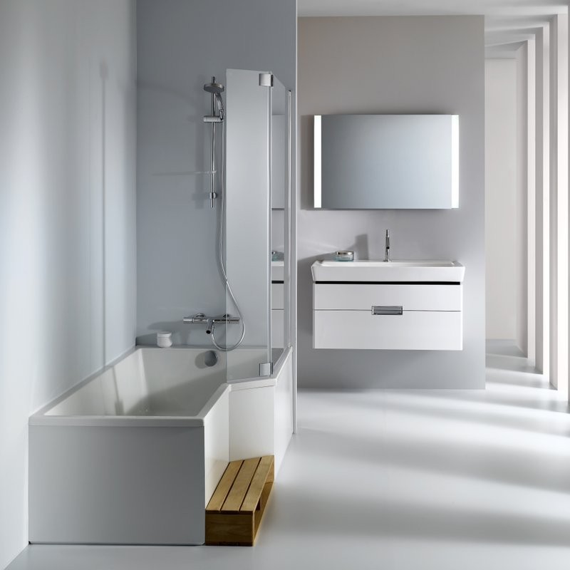 Акриловая ванна Jacob Delafon Bain-Douche Neo R 180x90 см, правая, пристенная, белая, асимметричная