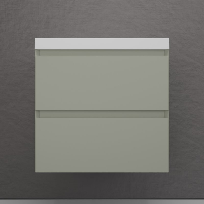 Тумба с раковиной Style Line Манхэттен 60 подвесная, олива, раковина Andrea Classic 60