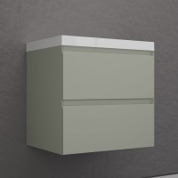 Тумба с раковиной Style Line Манхэттен 60 подвесная, олива, раковина Andrea Classic 60