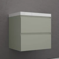 Тумба с раковиной Style Line Манхэттен 60 подвесная, олива, раковина Andrea Classic 60