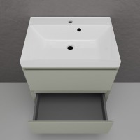 Тумба с раковиной Style Line Манхэттен 60 подвесная, олива, раковина Andrea Classic 60