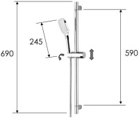 Душевой комплект Смеситель Remer X Style X09L С ВНУТРЕННЕЙ ЧАСТЬЮ + Гарнитур 315R318CP + Подключение 309L + Излив 91M для ванны