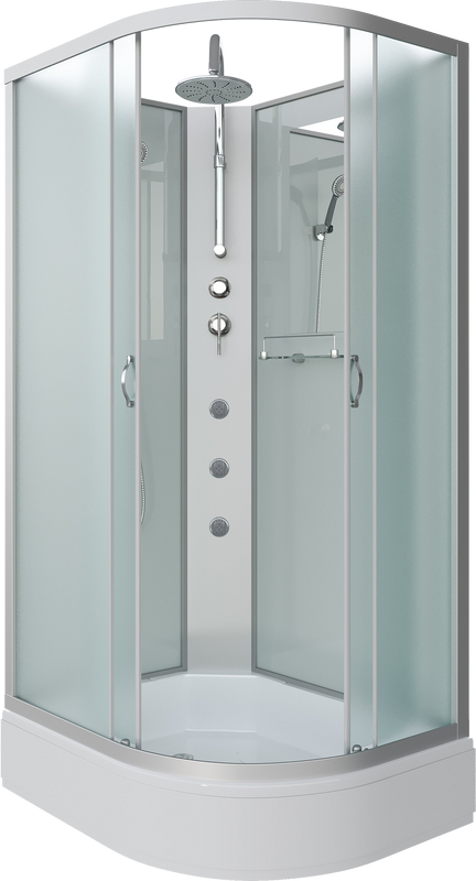 Душевая кабина Niagara Classic NG-33194-14LBKTG 110х90 см, без крыши, с гидромассажем и тропическим душем