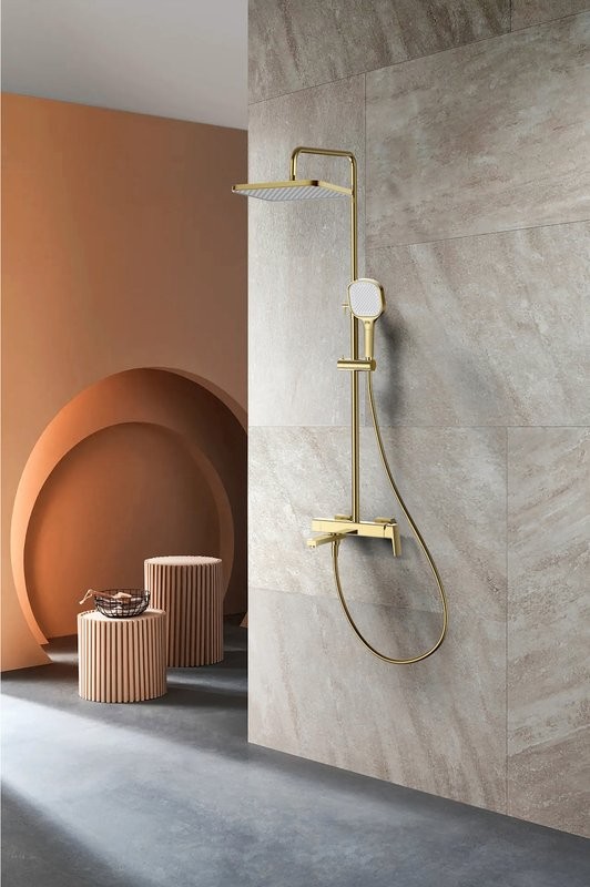 Душевая стойка Raglo R30.24.03 сатин золотой