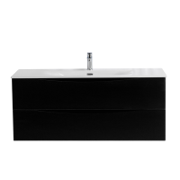 Тумба с раковиной BelBagno Marino-cer-n 120 подвесная, nero lucido