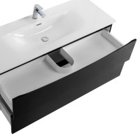 Тумба с раковиной BelBagno Marino-cer-n 120 подвесная, nero lucido