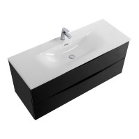 Тумба с раковиной BelBagno Marino-cer-n 120 подвесная, nero lucido