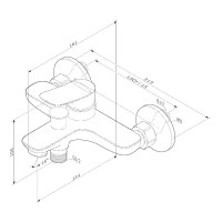 Смеситель для ванны с душем AM.PM Force F9F10000 хром Смеситель для ванны с душем AM.PM Force F9F10000 хром