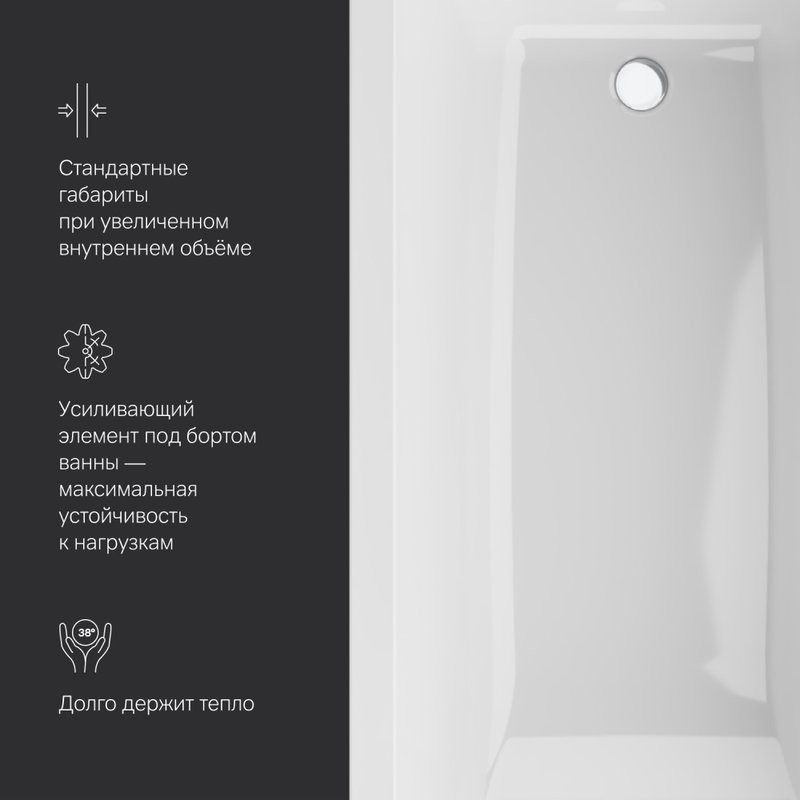 Акриловая ванна AM.PM Gem W93A 170x75 см, пристенная, белая, с каркасом, с экраном