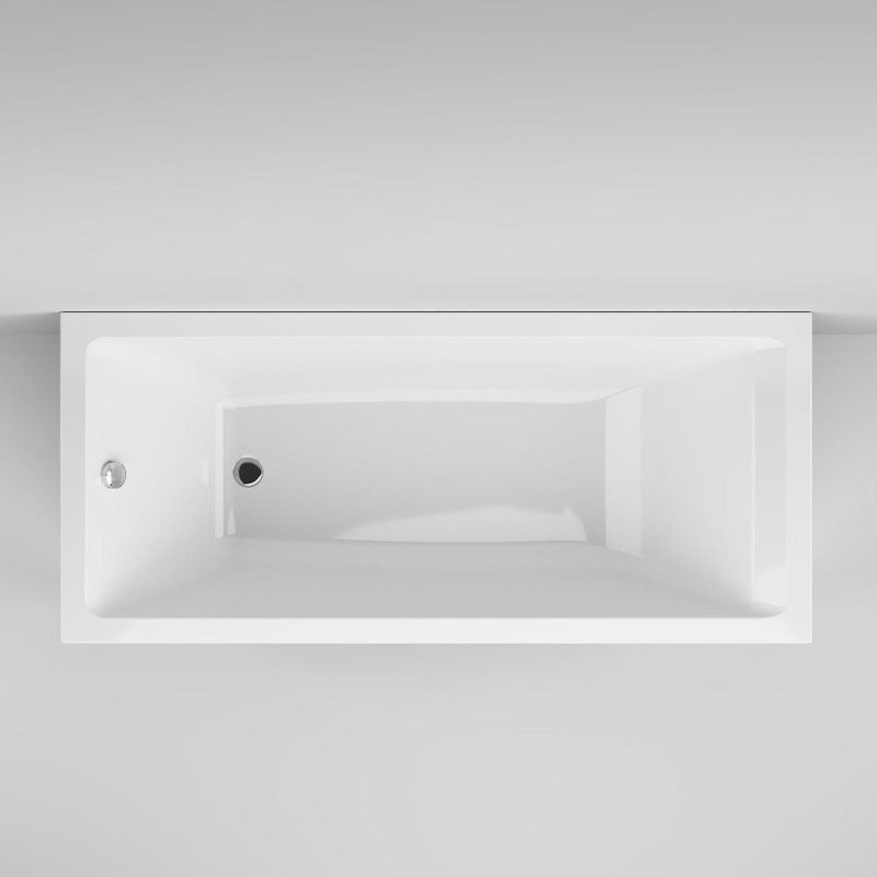 Акриловая ванна AM.PM Gem W93A 170x75 см, пристенная, белая, с каркасом, с экраном