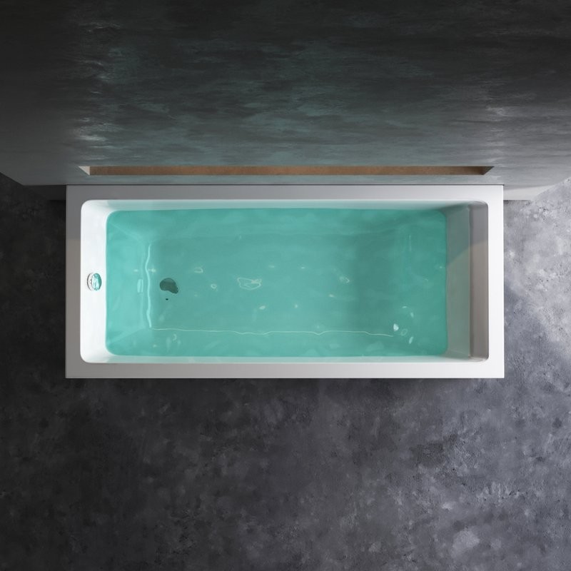 Акриловая ванна AM.PM Gem W93A 170x75 см, пристенная, белая, с каркасом, с экраном