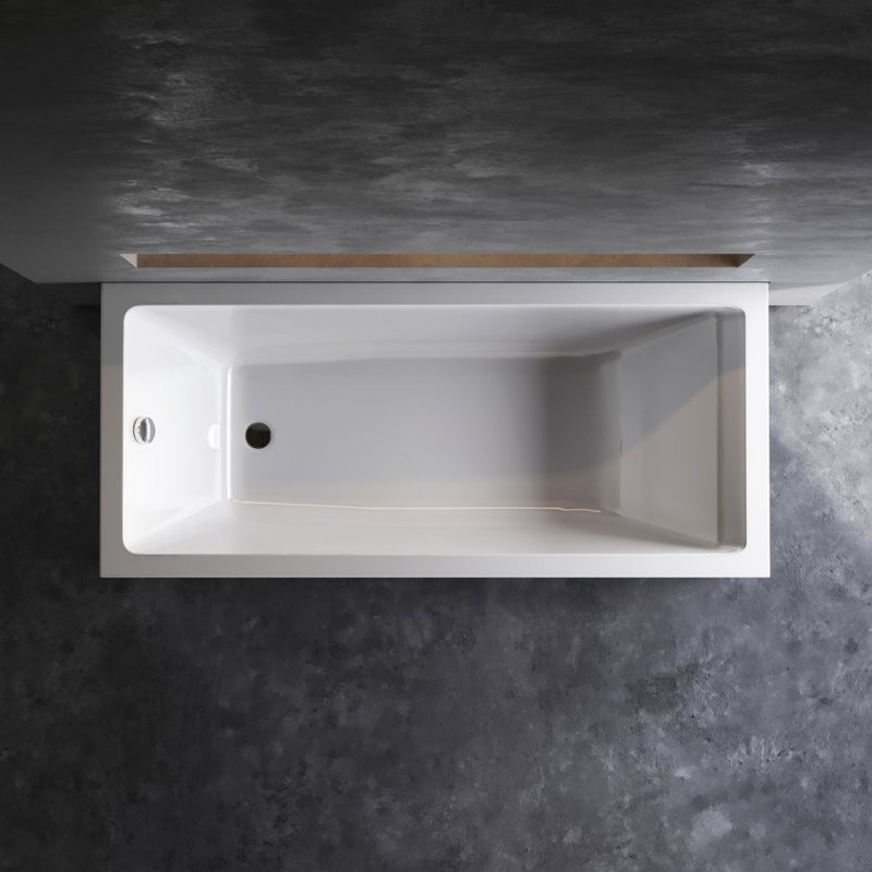 Акриловая ванна AM.PM Gem W93A 170x75 см, пристенная, белая, с каркасом, с экраном