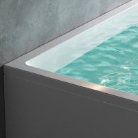 Акриловая ванна AM.PM Gem W93A 170x75 см, пристенная, белая, с каркасом, с экраном