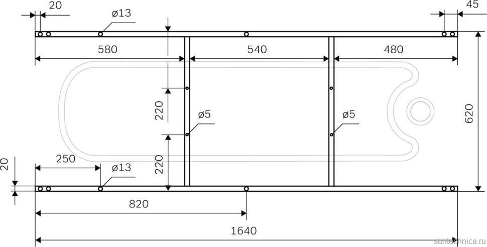 Акриловая ванна AM.PM Gem W93A 170x75 см, пристенная, белая, с каркасом, с экраном