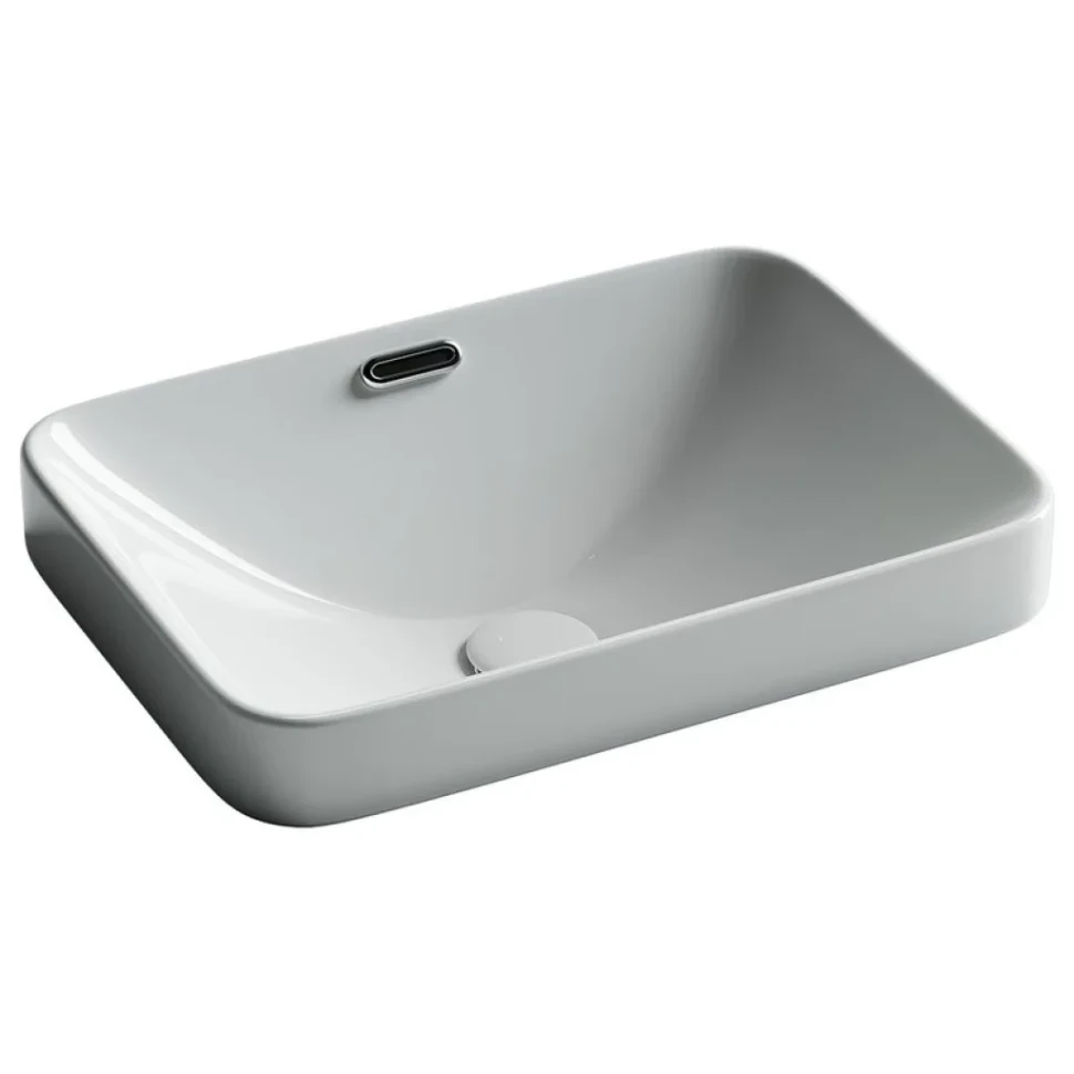 Раковина встраиваемая сверху Ceramicanova Element прямоугольная 460x330x170 мм с переливом цвет белый CN6078