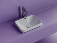 Раковина встраиваемая сверху Ceramicanova Element прямоугольная 460x330x170 мм с переливом цвет белый CN6078