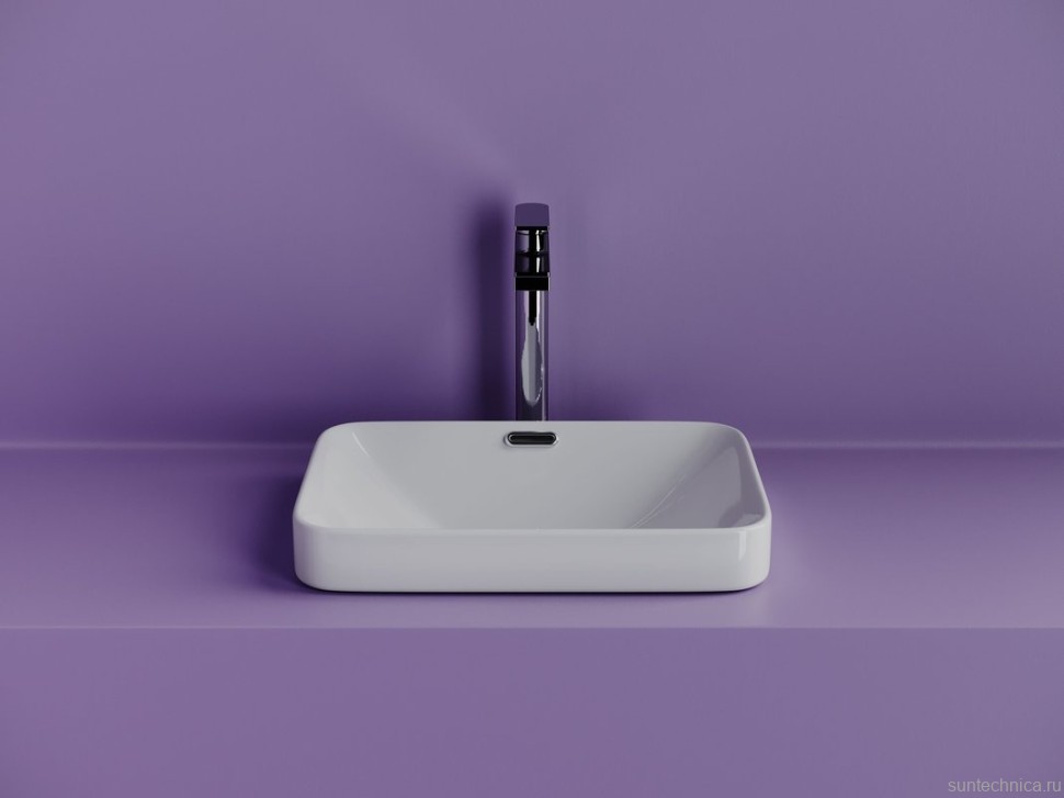 Раковина встраиваемая сверху Ceramicanova Element прямоугольная 460x330x170 мм с переливом цвет белый CN6078