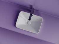 Раковина встраиваемая сверху Ceramicanova Element прямоугольная 460x330x170 мм с переливом цвет белый CN6078