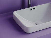 Раковина встраиваемая сверху Ceramicanova Element прямоугольная 460x330x170 мм с переливом цвет белый CN6078