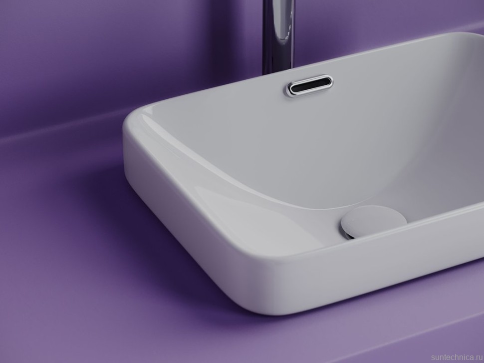 Раковина встраиваемая сверху Ceramicanova Element прямоугольная 460x330x170 мм с переливом цвет белый CN6078