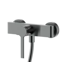 Смеситель для душа с душевым гарнитуром, метал Gun metal, AQUAme Asti AQM6413GM
