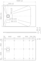 Поддон для душа RGW TSS W 140x90 Поддон для душа RGW TSS W 140x90