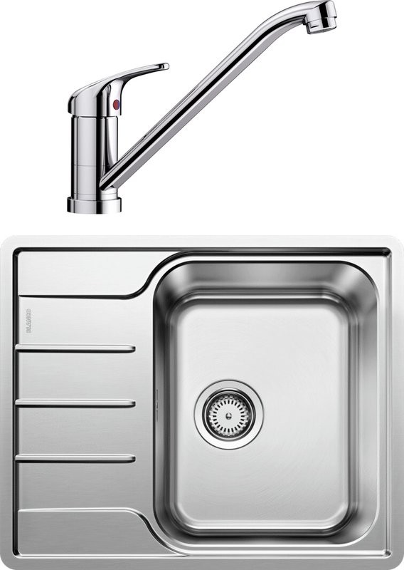 Комплект Мойка Blanco Lemis 45 S-IF Mini 525115 + Смеситель Daras 524179