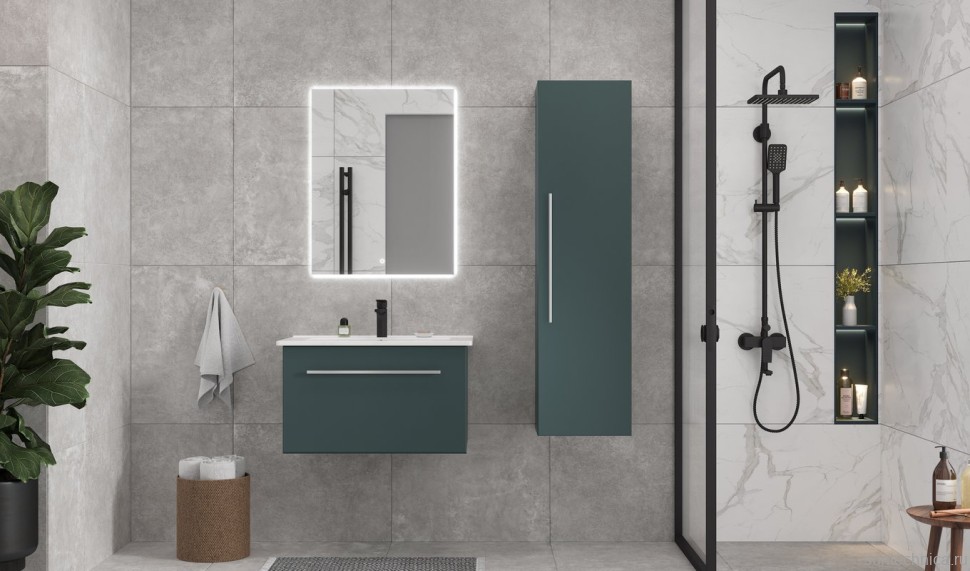 Шкаф-пенал для ванной Velvex Posse 40 верде