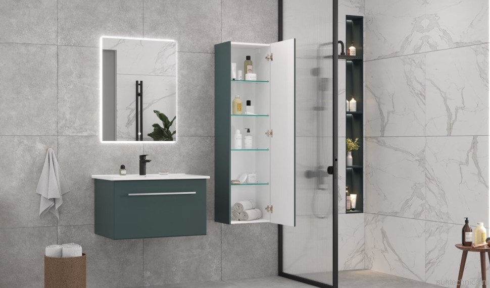 Шкаф-пенал для ванной Velvex Posse 40 верде